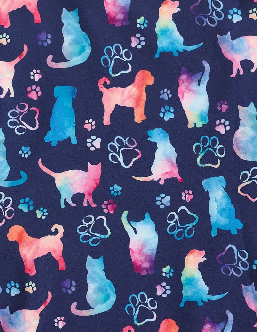 Maevn-Print-Scrub-Top-Furr-Ever-Colorful-Swatch