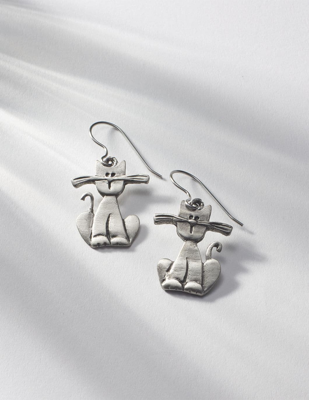 pewter-cat-earrings-with-whiskers