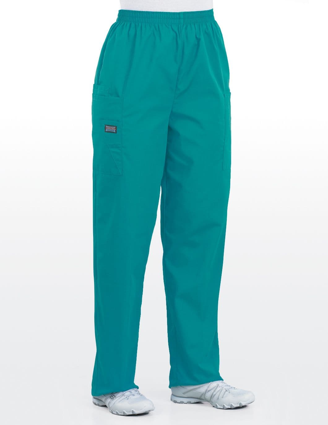 cherokee-originals-womens-elastic-waist-utility-scrub-pant-teal