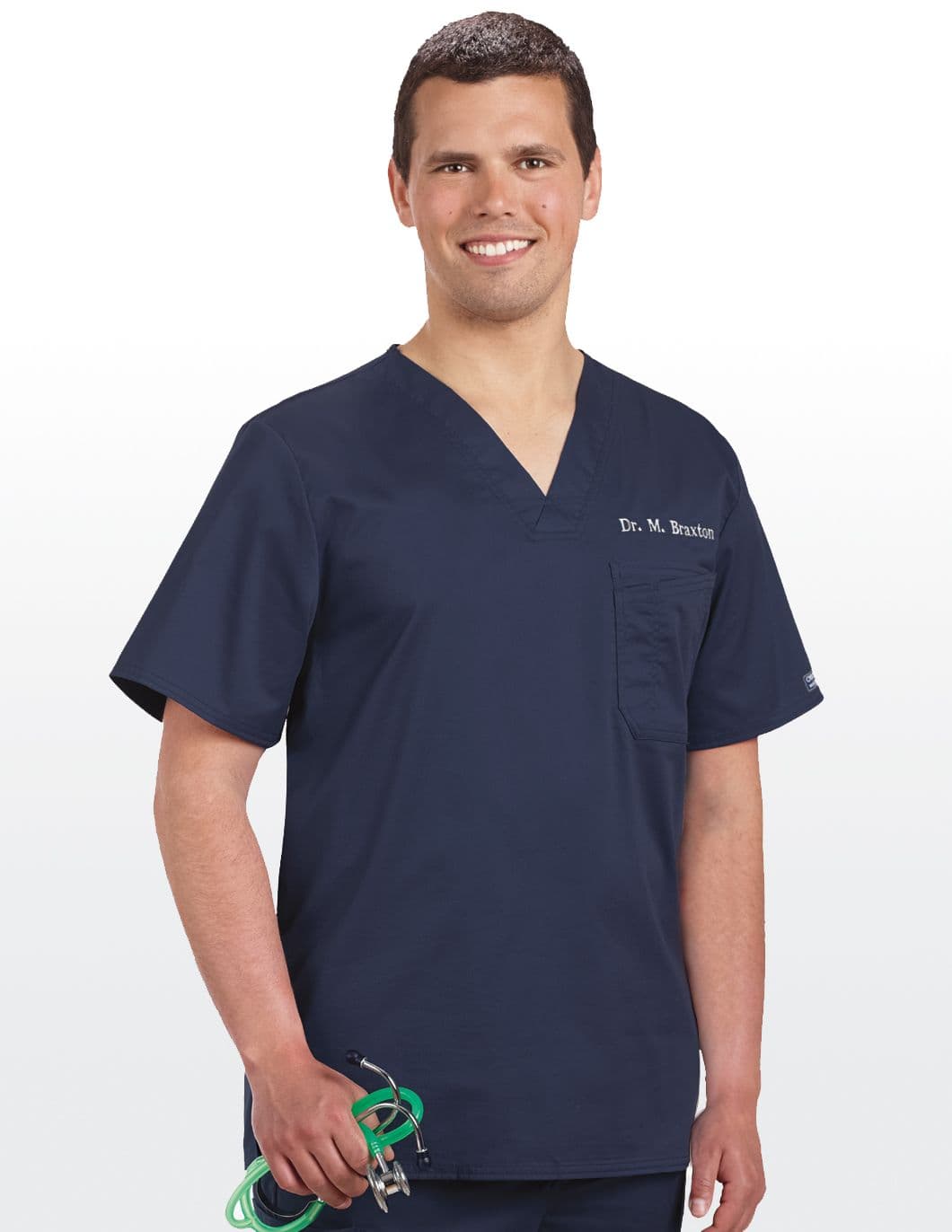 cherokee-core-stretch-mens-vneck-scrub-top-navy