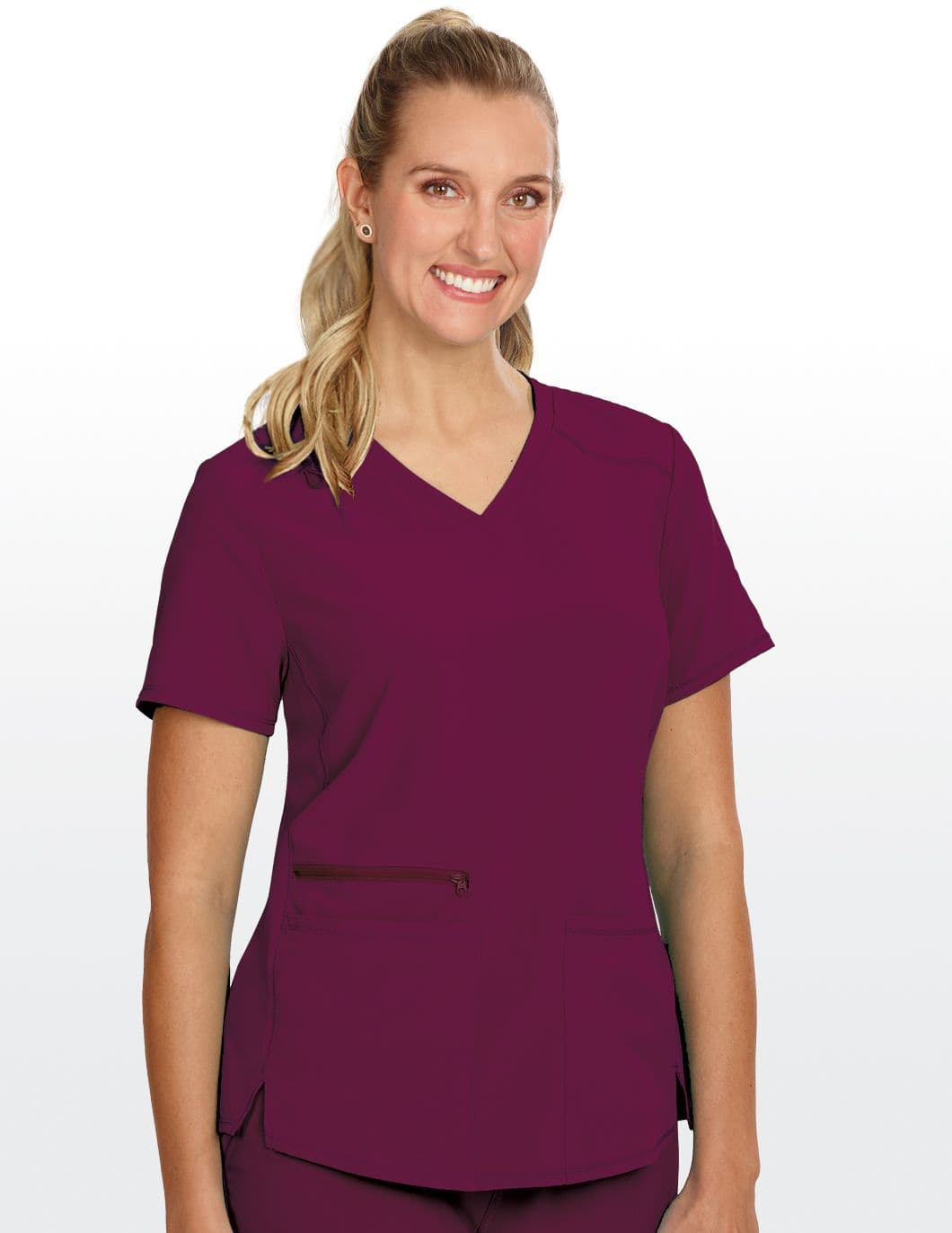 cherokee-allura-womens-vneck-top-wine