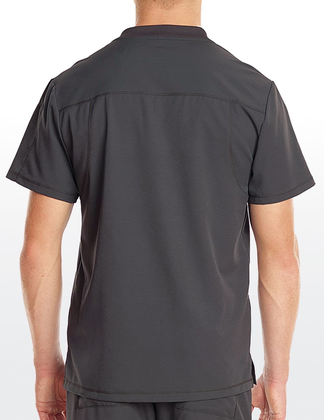 dickies-dynamix-mens-vneck-scrub-top-pewter-back