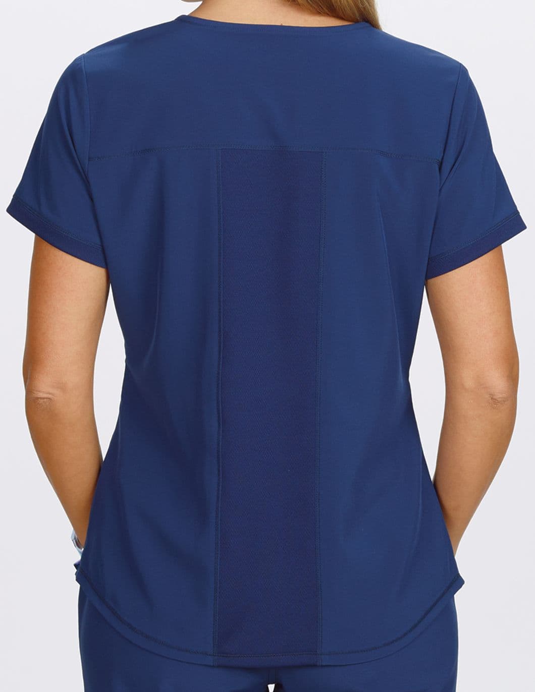 Inspira-Henley-Scrub-Top-Navy-Back