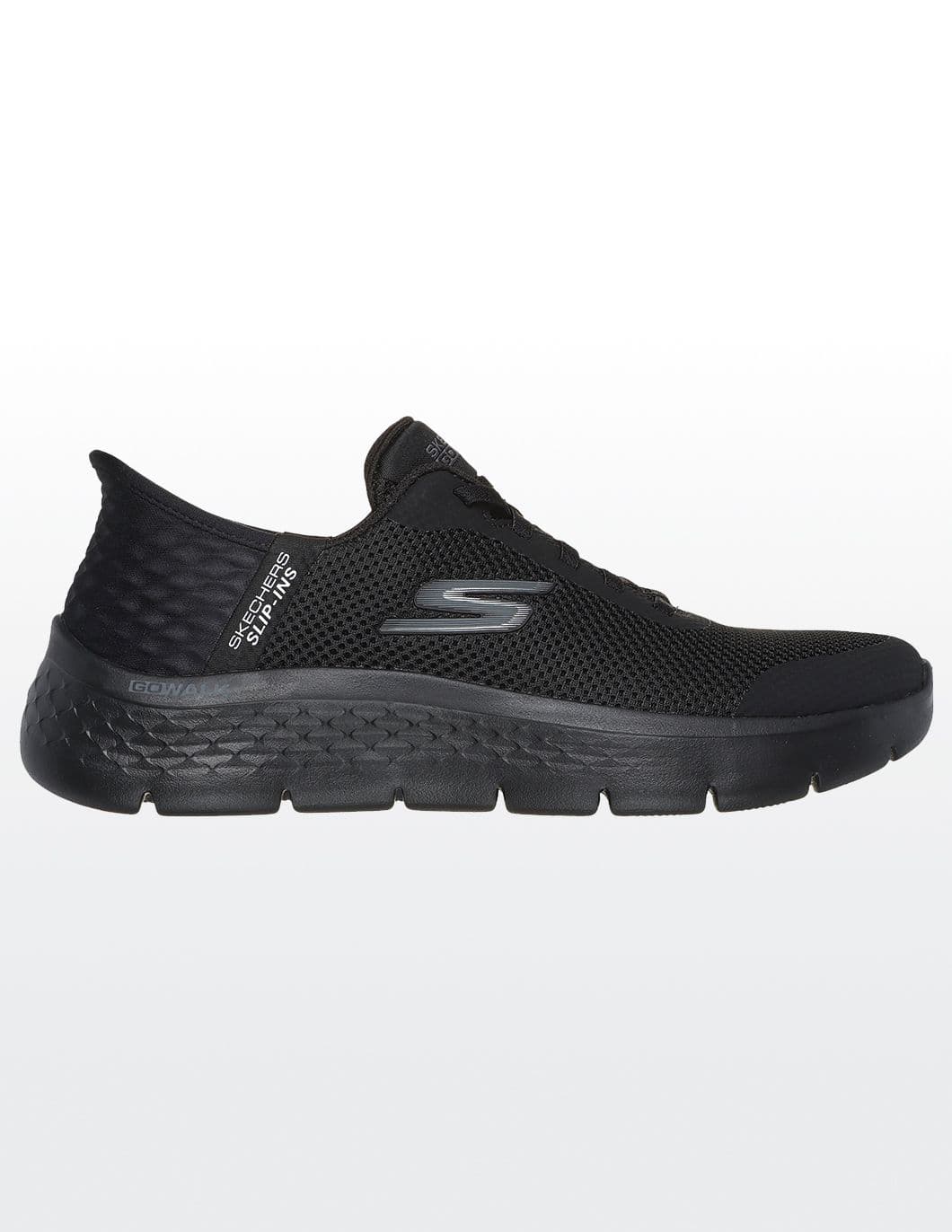 medical-tennis-shoes-Skechers-womens-black-side2