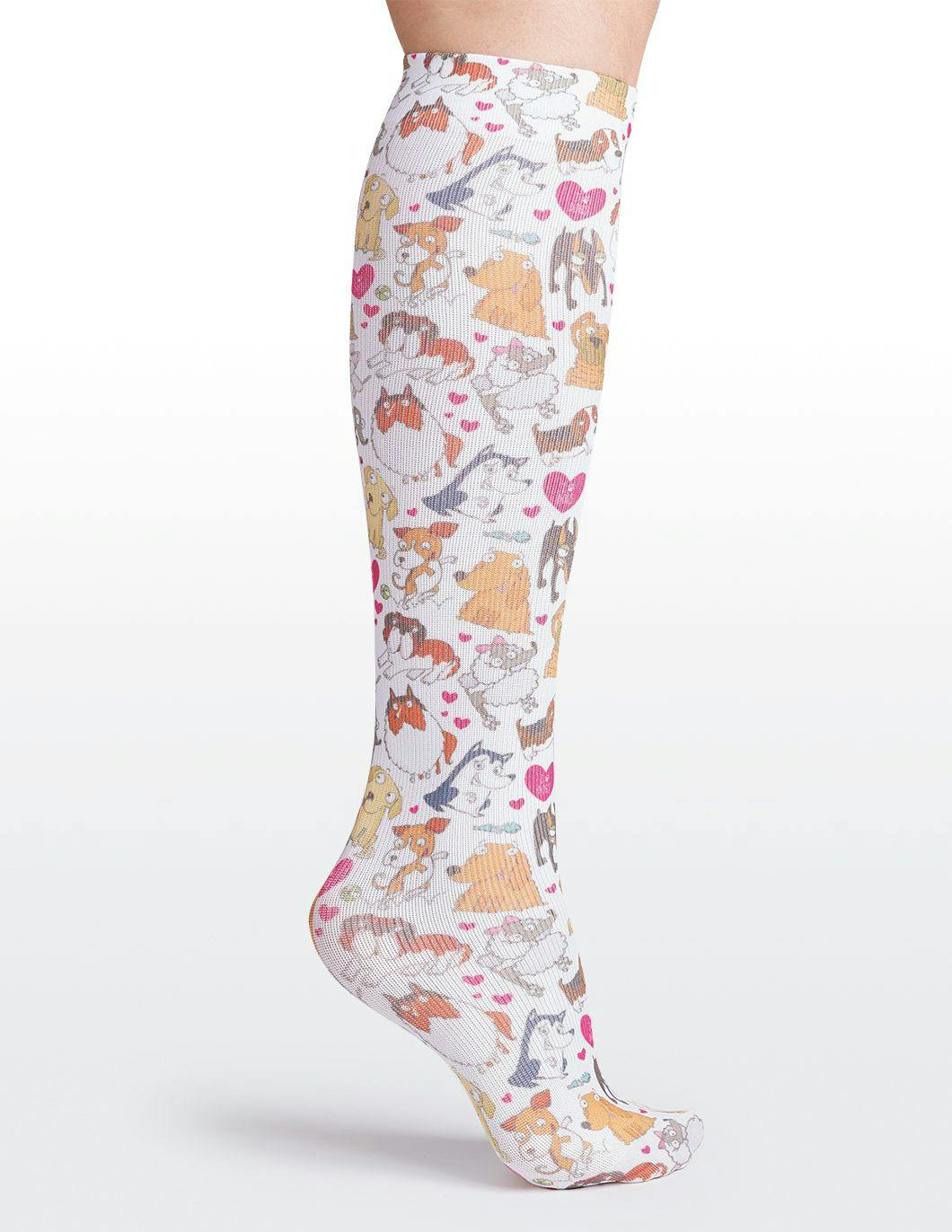 cutieful-compression-socks-10-18-mmhg-dog-pawty-print-alt