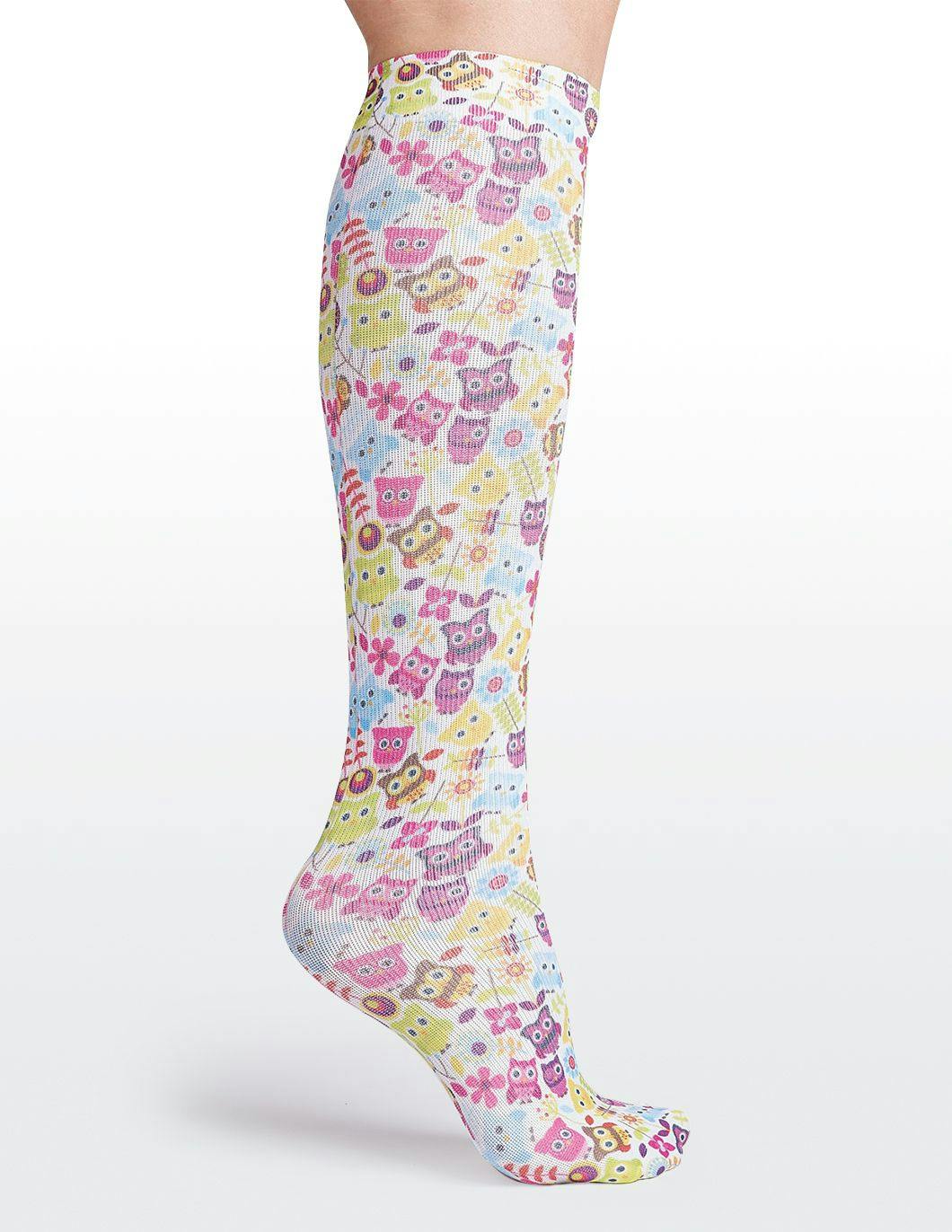 cutieful-compression-socks-10-18-mmhg-hootiful-owls-print