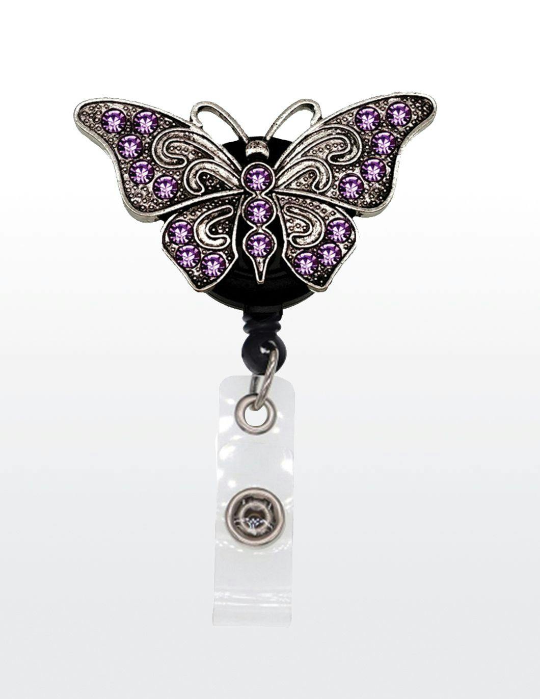 rhinestone-badge-reel-purple-butterfly