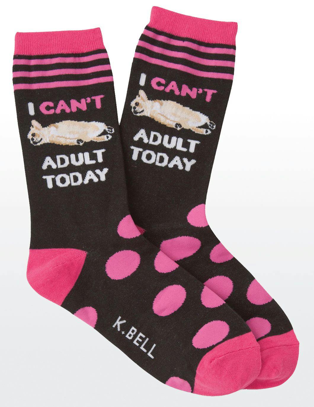 kbell-womens-i-cant-adult-today-print-socks