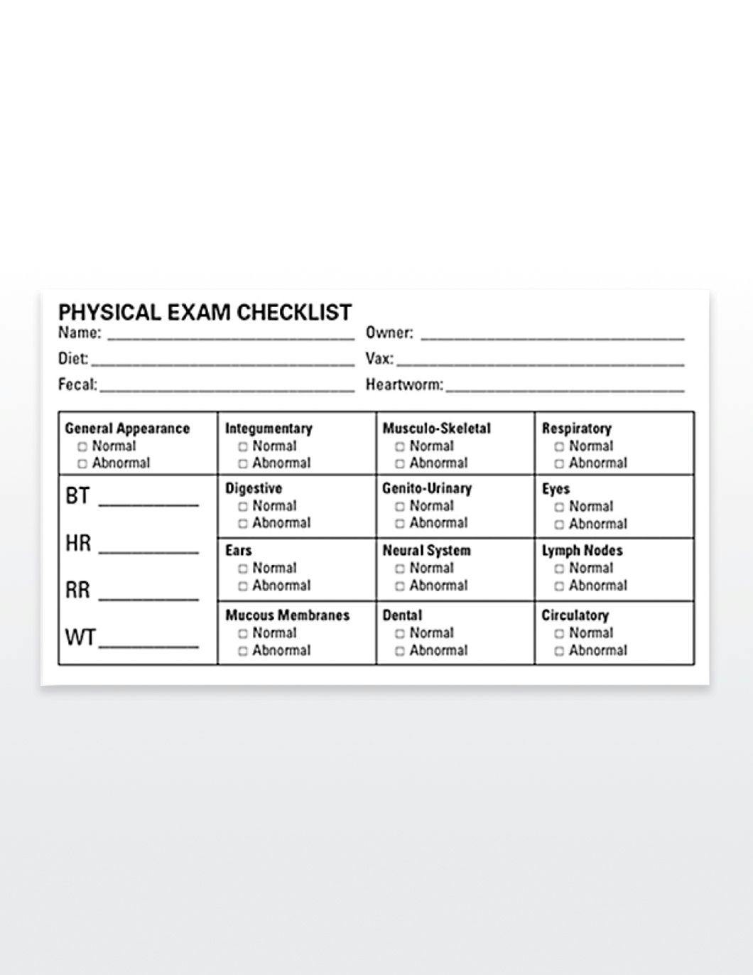 medical-record-labels-physical-exam-checklist